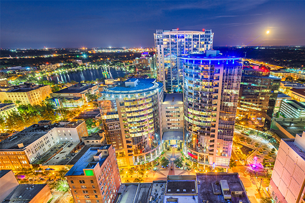 City scape at night