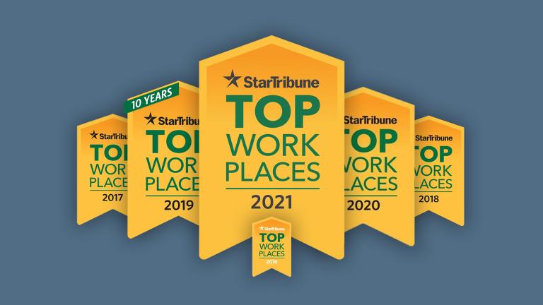 Sourcewell has been recognized by the Star Tribune as a Top Workplace since 2016